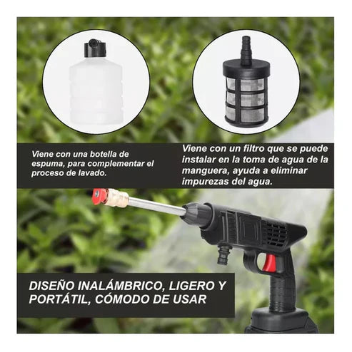 Hidrolavadora de Alta Presión Inalámbrica (2 Baterías)
