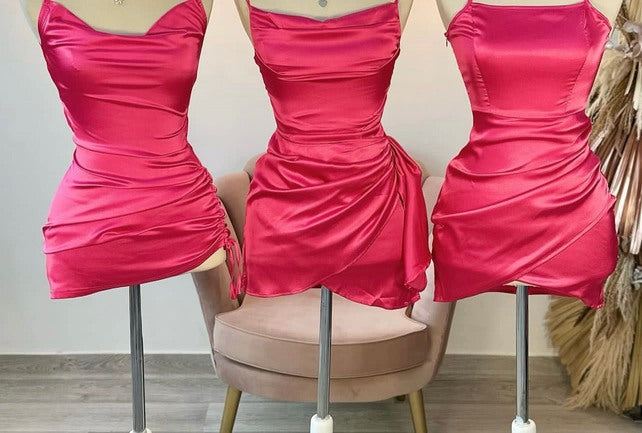 Vestido fucsia halter